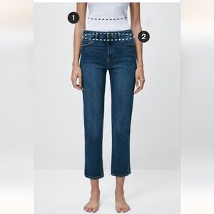 Massimo Dutti High Rise ankle flare Jeans US size 6, Eu 38